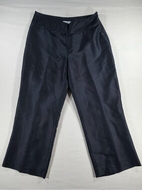 I.C.E. Women’s Classic 100% silk crop Black Dress Pants - sz 10 809 NWOT